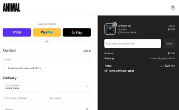 30% OFF Your Order + Free Shipping at Animal Supplements