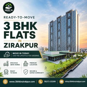 Top-Floor 3 BHK in Zirakpur with Open Views
