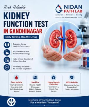 Book Reliable Kidney Function Test in Gandhinagar - Nidan Path Lab