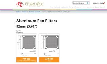 High-Airflow Aluminum Fan Filters for Dust Protection | GardTec