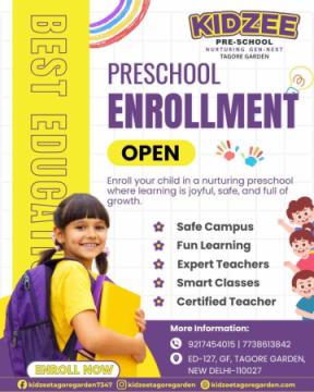 Top & Best Preschool in Tagore Garden