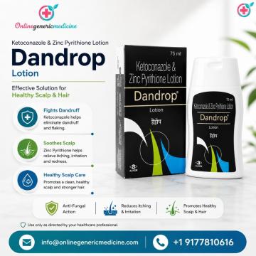 Dandrop Lotion (Ketoconazole) | Anti Fungal Medication for Dandruff and Scalp