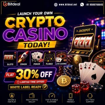 Launch Your Own Crypto Casino Today! | Slots, Crash, Poker, Plinko & Live Casino | White Label Ready