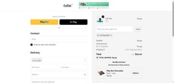 40% OFF Your All Orders on Tabs Chocolate