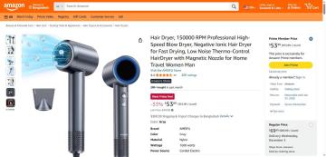 66% OFF Ameifu Negative Ionic Hair Dryer on Amazon