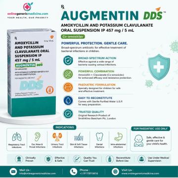 Augmentin DDS Suspension | Amoxicillin + Clavulanic Acid | Onlinegenericmedicine