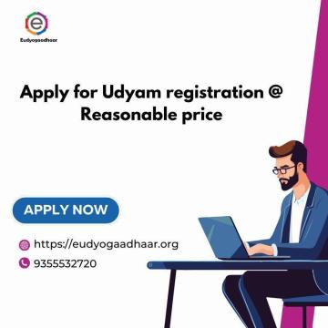 Apply for Udyam registration @ Reasonable price