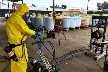 Reactive Gas Cylinder Disposal