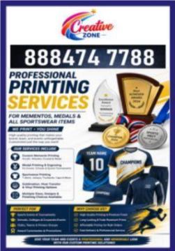 High-Quality Printing & Premium Finish | Memento | Medal | Creative Zone | 488