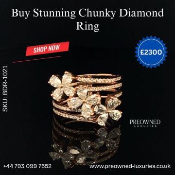 Buy Stunning Chunky Diamond Ring - Luxury UK Jewellery
