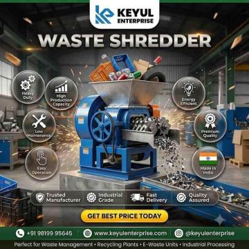 High-Capacity Industrial Waste Shredder for Commercial Recycling & Waste Management