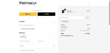 10% OFF + Free Shipping Your Order on Thermacup
