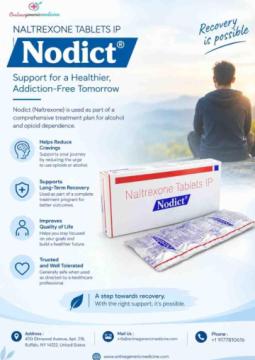 Nodict 50 mg Naltrexone for Dependence Support | Online Generic Medicine