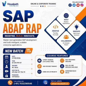 SAP ABAP RAP Online Training Join New Batch Aug 27th