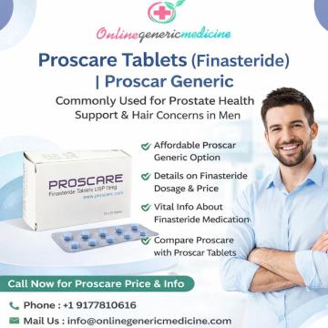 Buy Proscare Tablets (Finasteride) At OnlineGenericMedicine