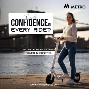 Metro America city scooter is your smartest daily ride| 700W power| 18Mi range| 27 lbs