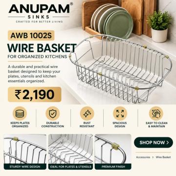 Durable Wire Basket for Kitchen Plates