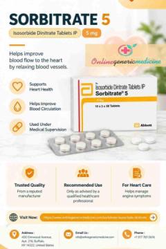 Title: Sorbitrate 5 – Isosorbide Dinitrate for Heart Care | Online Generic Medicine